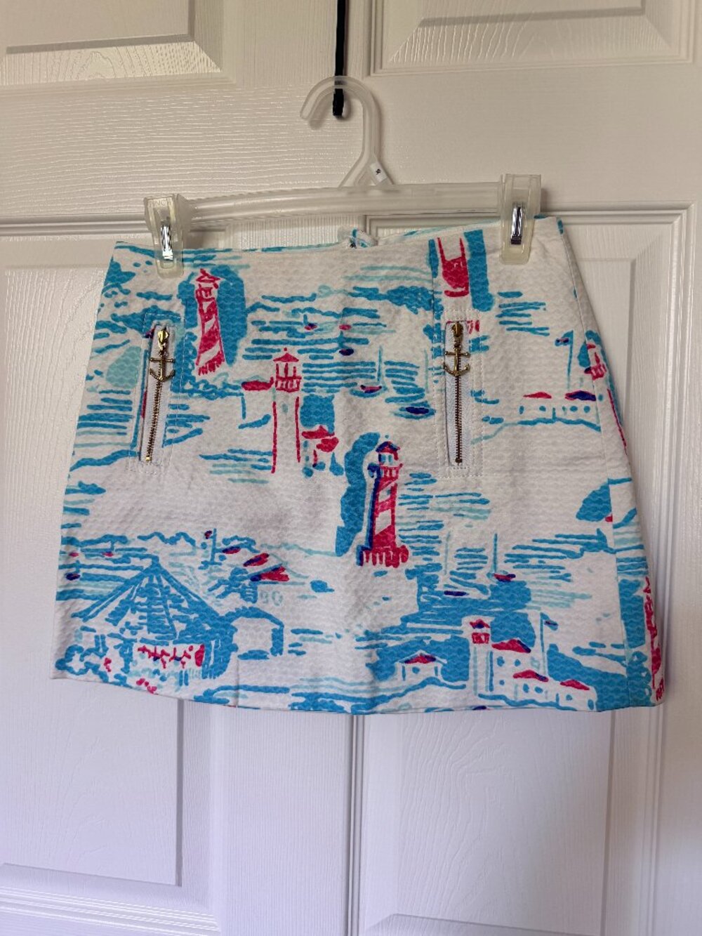 Lilly Pulitzer Watch Out Lighthouse print Tate Skirt Size 00